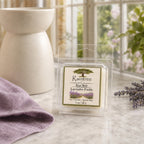 Raintree and Company 1oz Lavender Fields wax melt on a conservatory vanity